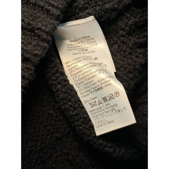 NEW J. Crew Size XL Marina V-Neck Cardigan Textured Black Cotton Blend CM461 - Picture 9 of 9